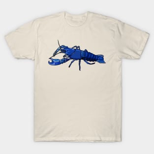 Blue marron crayfish cartoon illustration T-Shirt